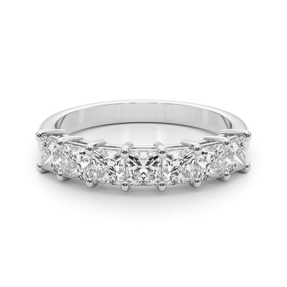 Platinum Square Diamond Wedding Ring