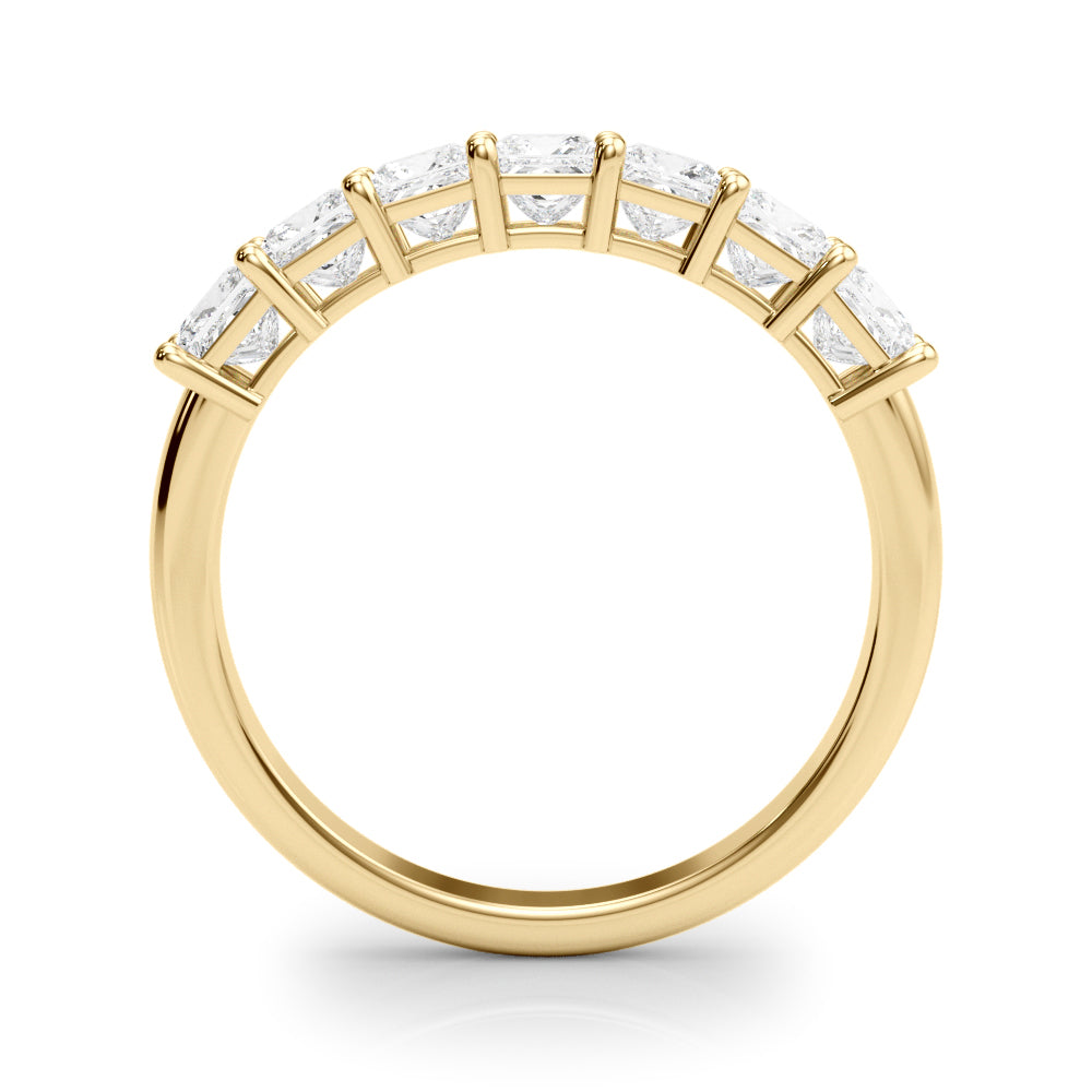 18K Yellow Gold Square Diamond Wedding Ring
