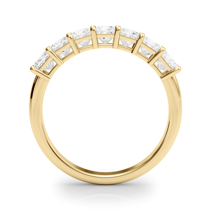 18K Yellow Gold Square Diamond Wedding Ring