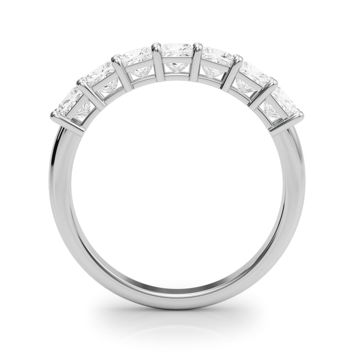 14K White Gold Square Diamond Wedding Ring