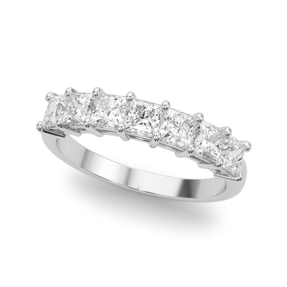 Platinum Square Diamond Wedding Ring