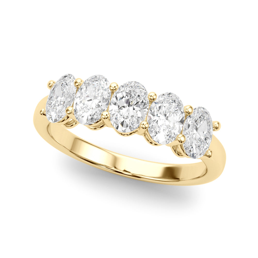 14K Yellow Gold 1.65 CT Oval Diamond Engagement Ring