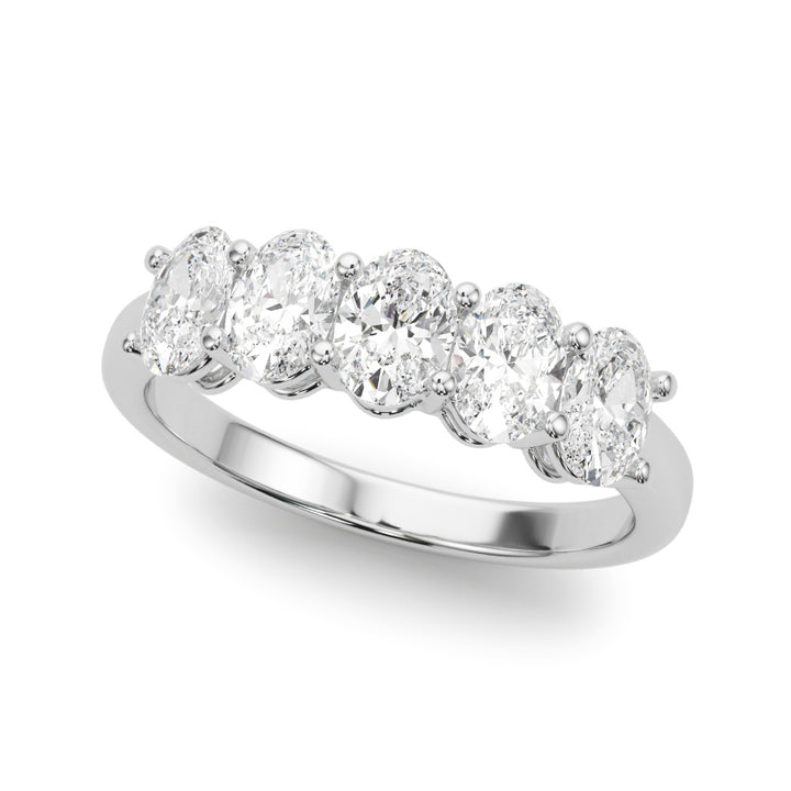 Diamond Oval Multi-Stone Engagement Ring
