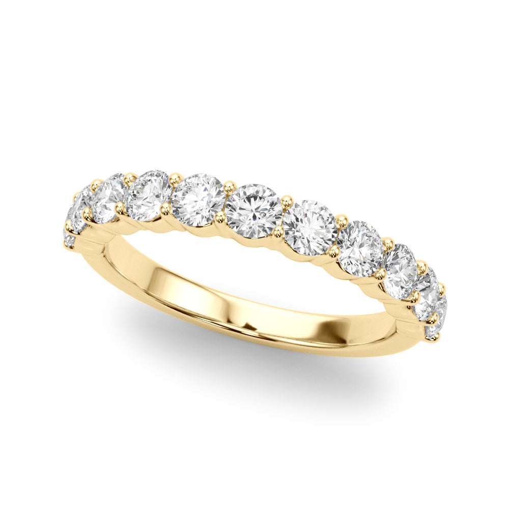 18K Yellow Gold 1 CT Diamond Wedding Band