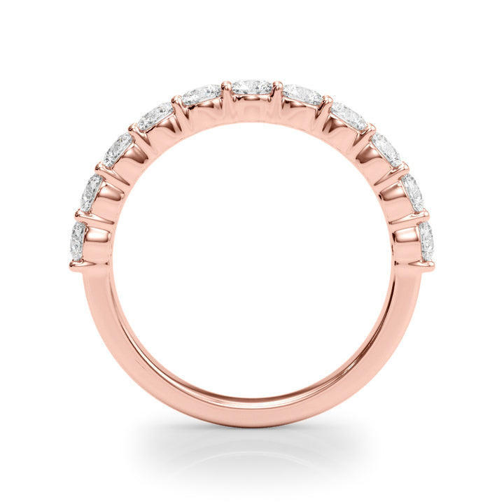 14K Rose Gold 1 CT Diamond Wedding Band