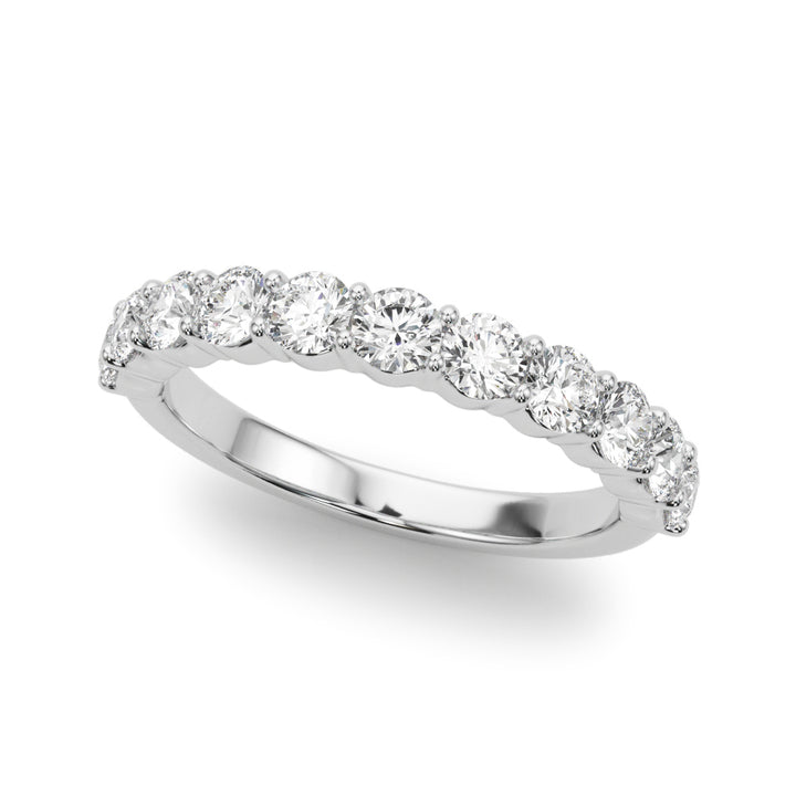 18K White Gold 1 CT Diamond Wedding Band