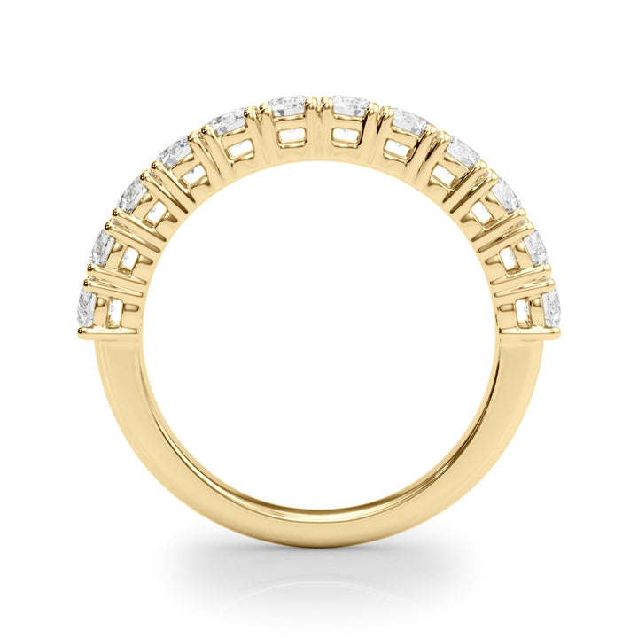 18K Yellow Gold Multi-Diamond Wedding Band