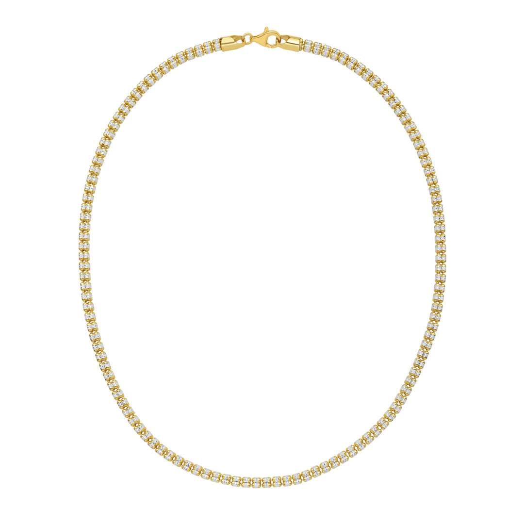 Gold Over Silver 4mm Ice Chain