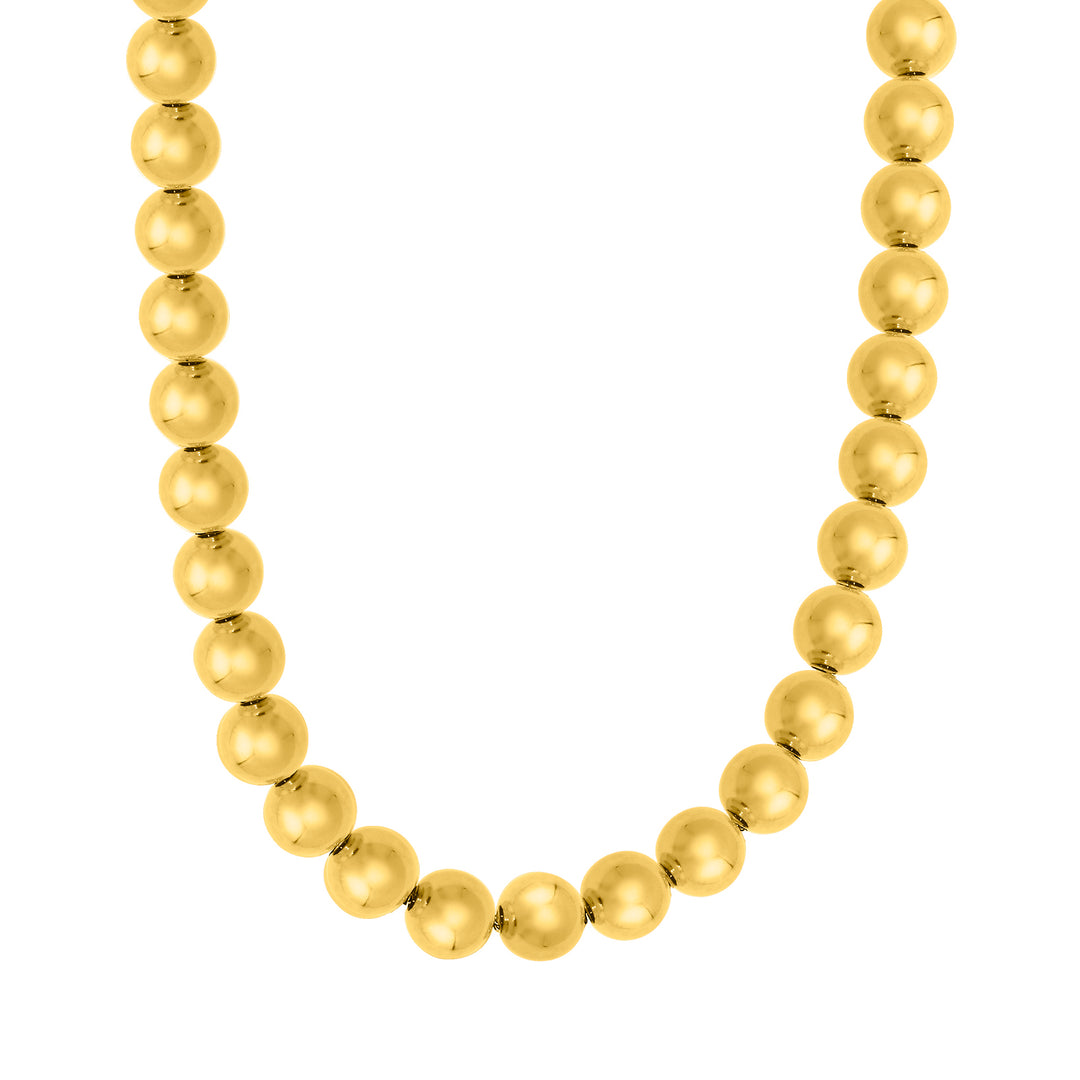 Gold Over Silver Bold Bead Necklace