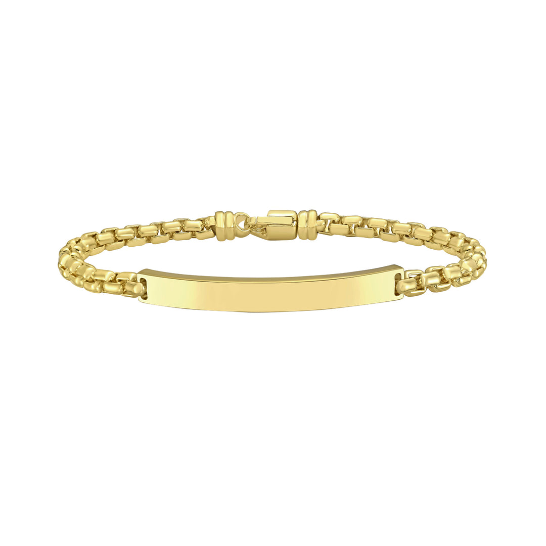 Gold Over Silver ID Bracelet