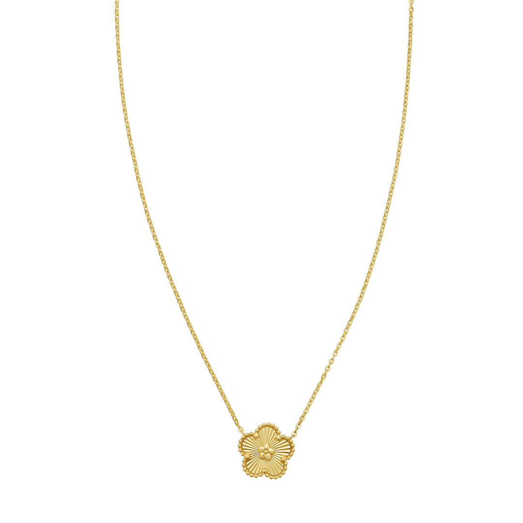 14K Radiating Flower Necklace