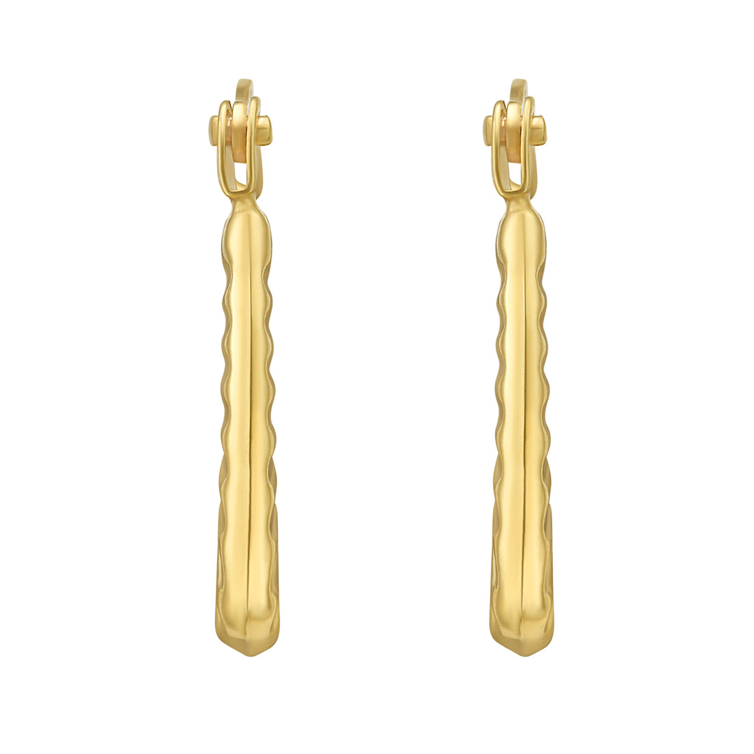 14K Gold Tube Hoops