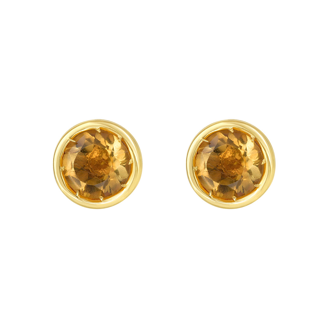 14K Citrine Birthstone Earrings