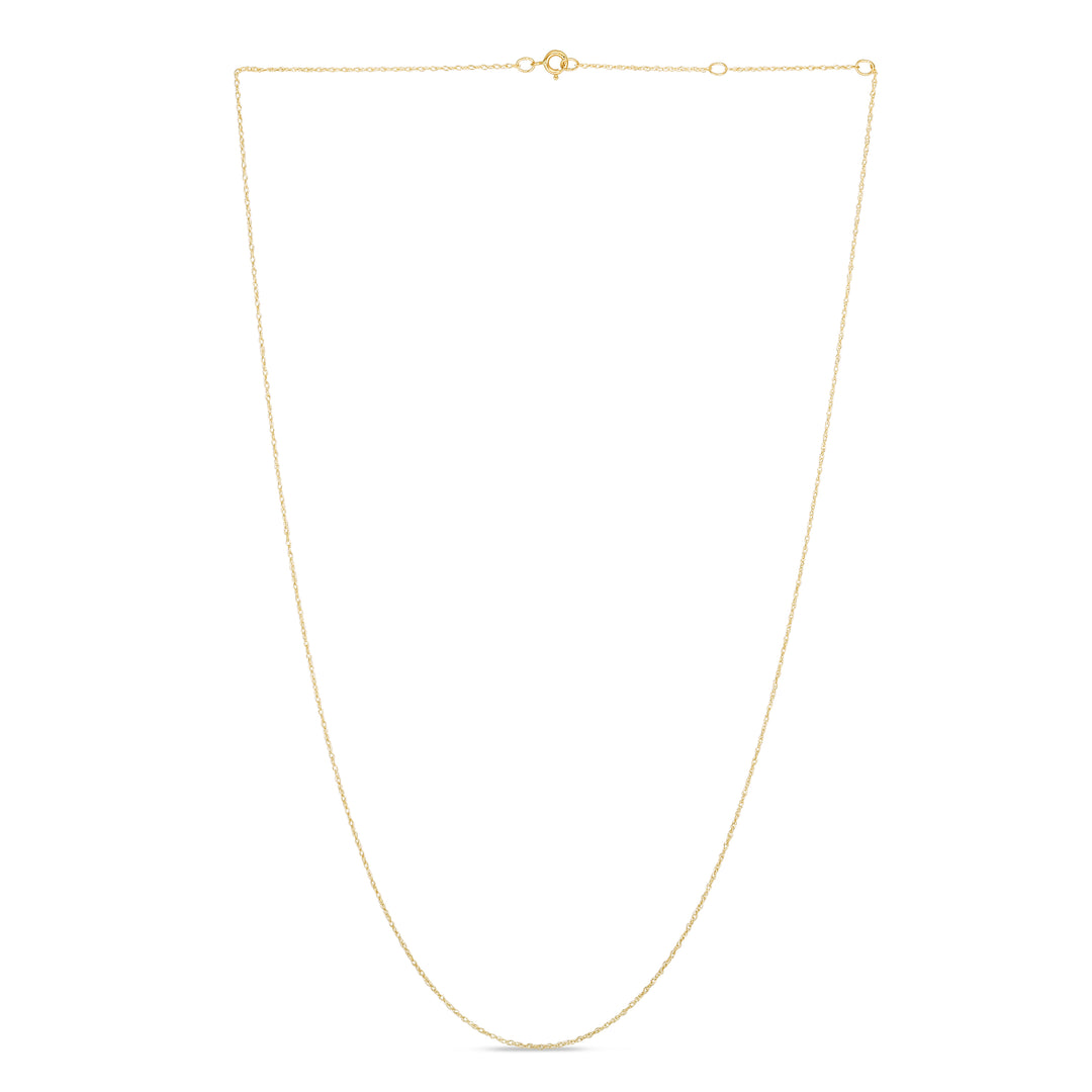 14K Gold .5mm Double Extendable Rope Chain