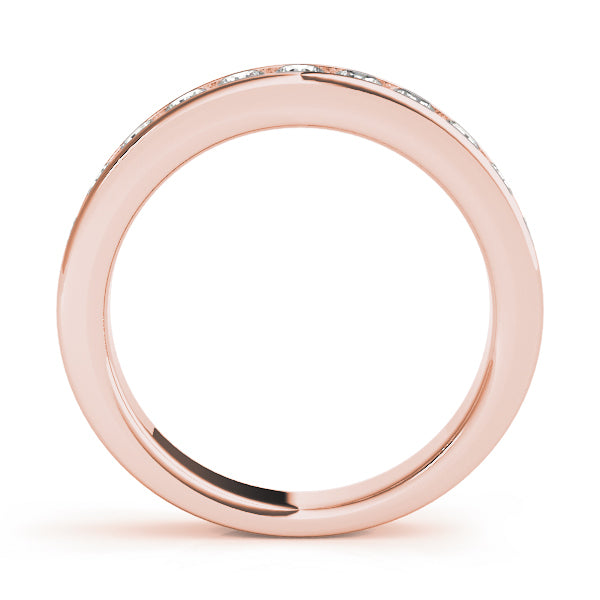 14K Rose Gold 0.22ctw Diamond Wedding Band