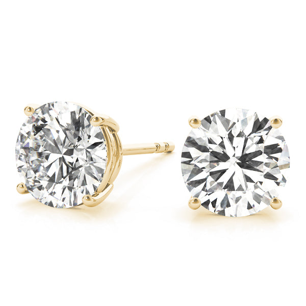 14K Yellow Gold Diamond Stud Earrings - 0.05 ct