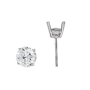 14K White Gold 0.05ct Diamond Stud Earrings