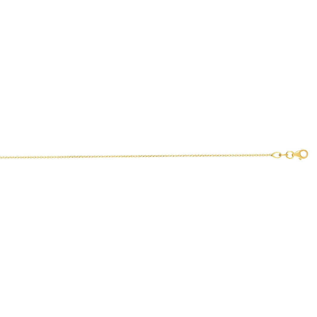 18K Gold 1.0mm Extendable Cable Chain