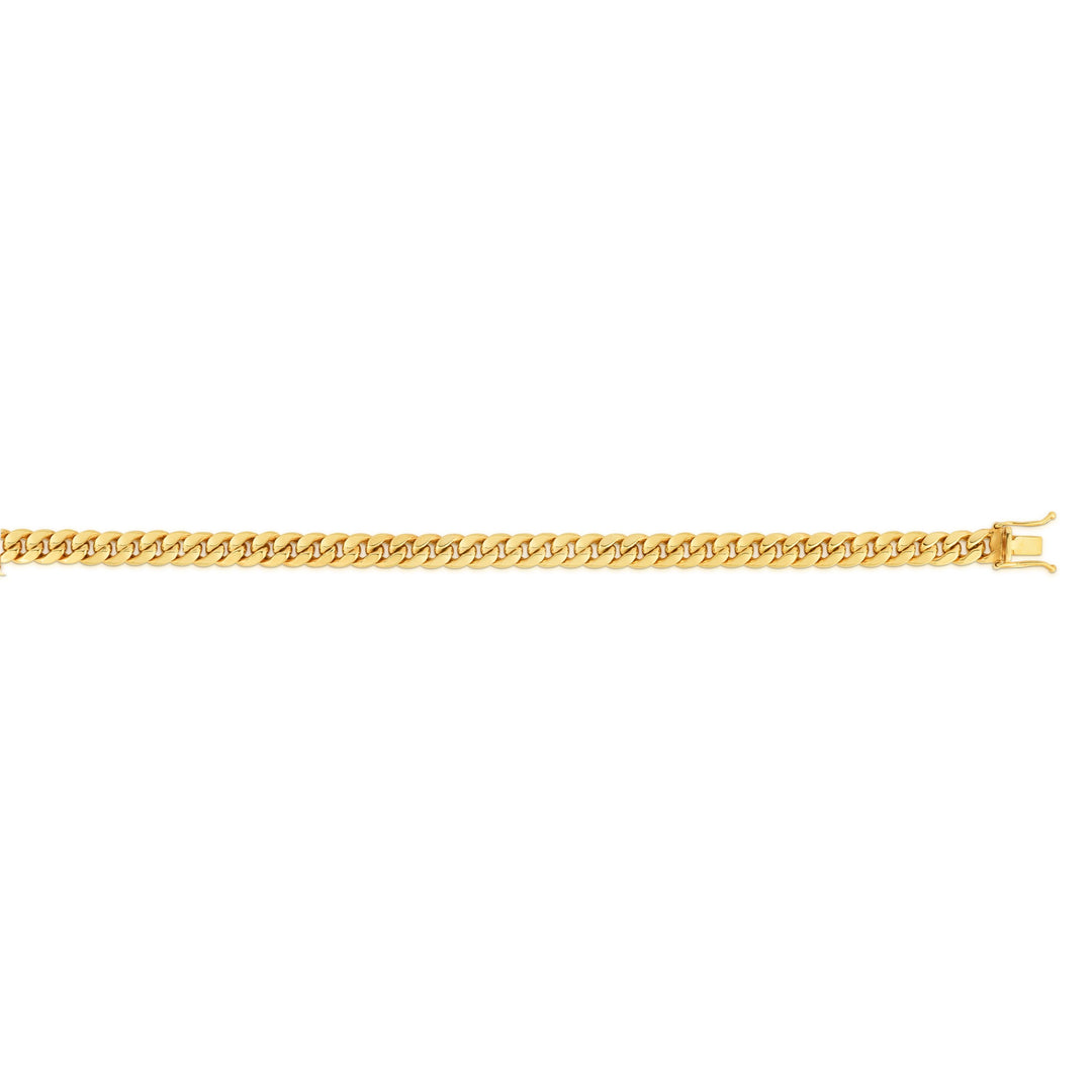 14K Gold 24"" 4.5mm Semi-Solid Miami Cuban Chain