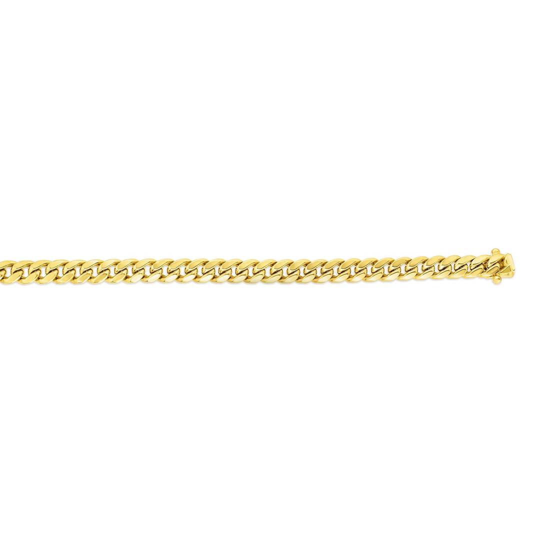 14K Gold 22"" 6.1mm Semi-Solid Classic Miami Cuban