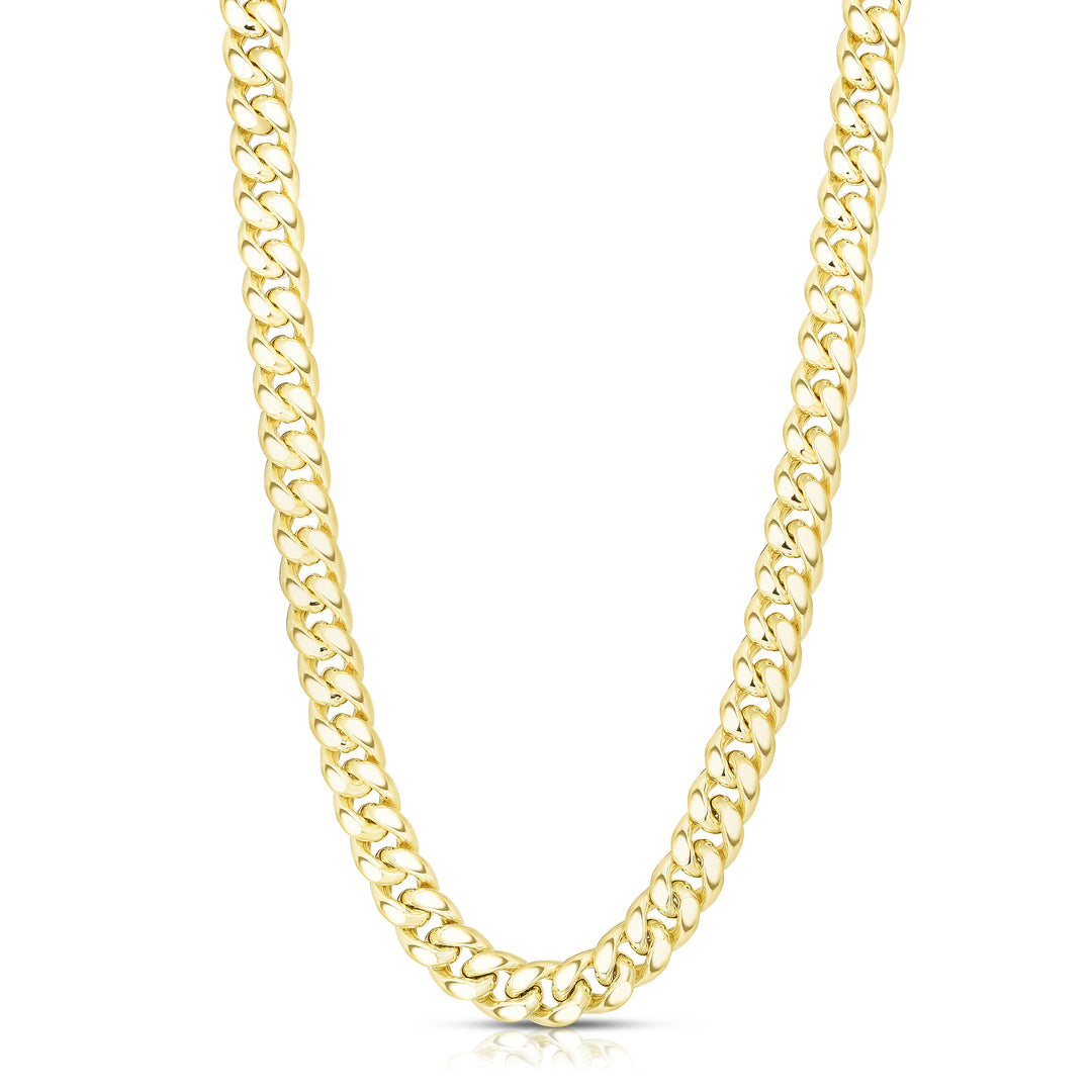 14K Gold 24"" 11.1mm Semi-Solid Classic Miami Cuban