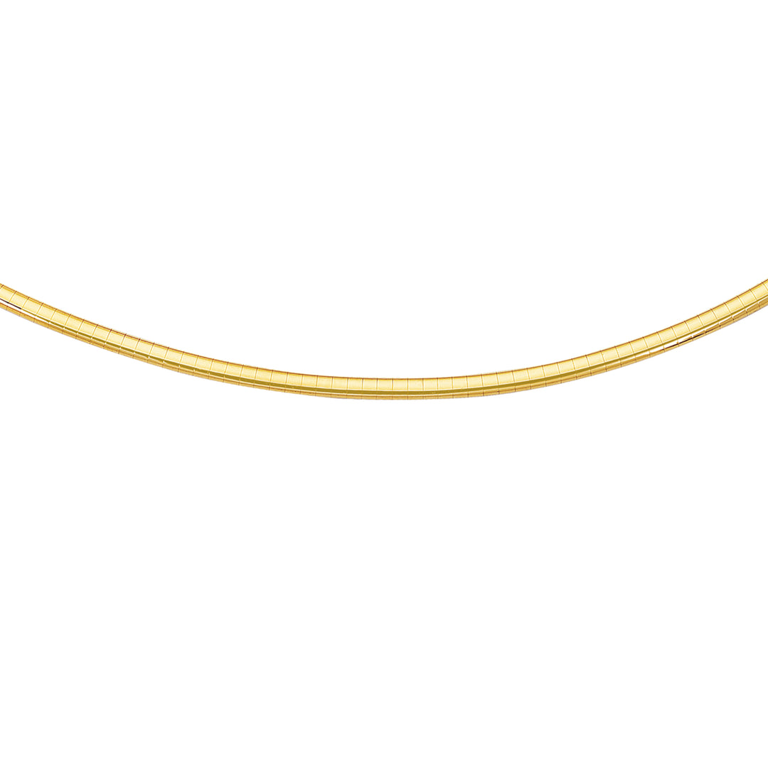 14K Gold 16"" 3mm Classic Omega