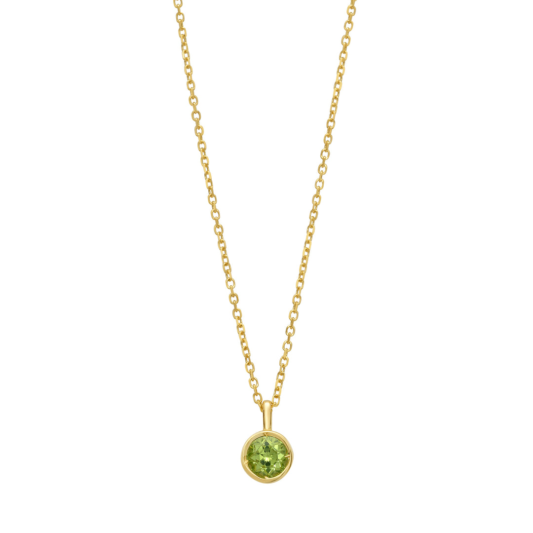 14K Peridot Birthstone Pendant