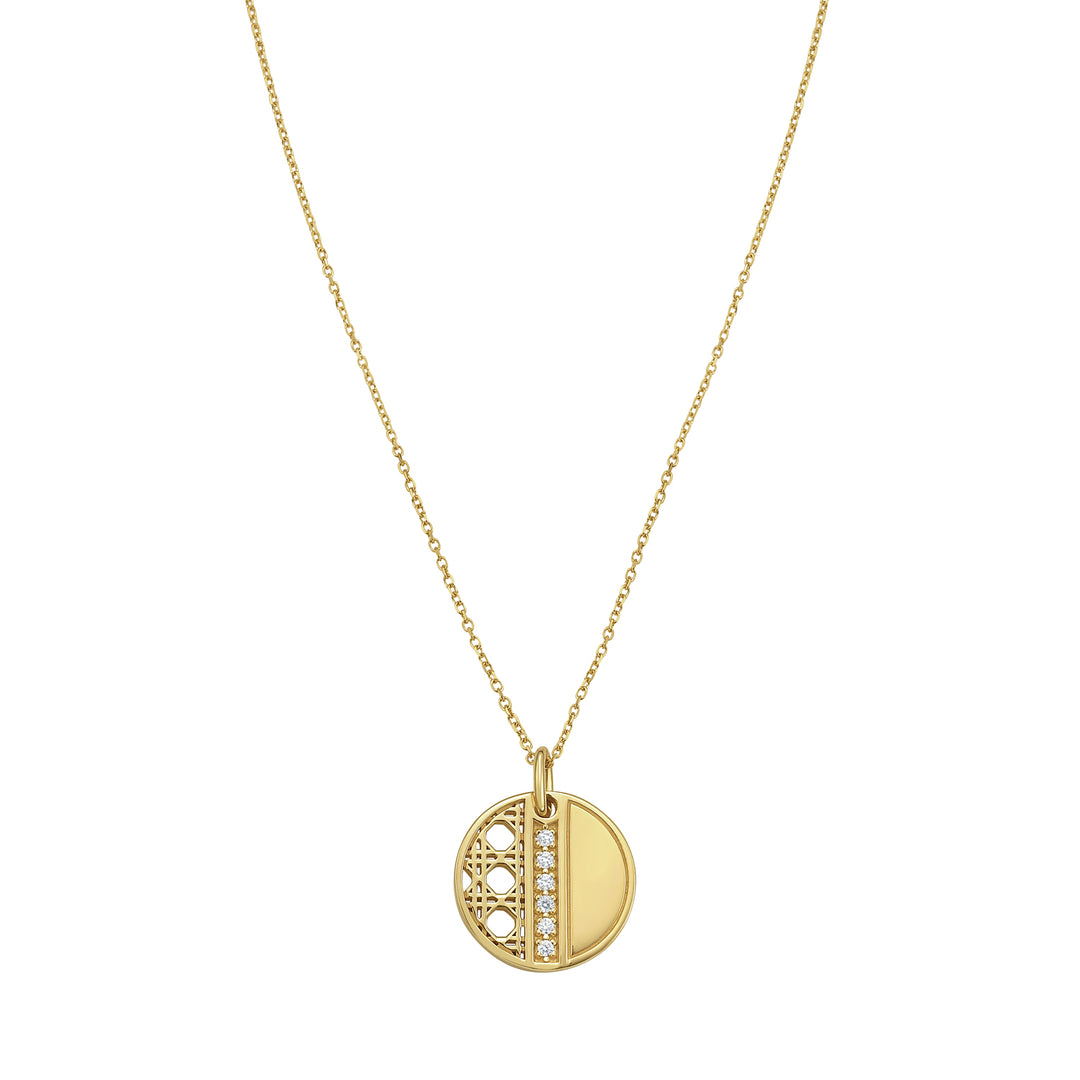 14K Diamond VannÃ¨rie Coin Pendant
