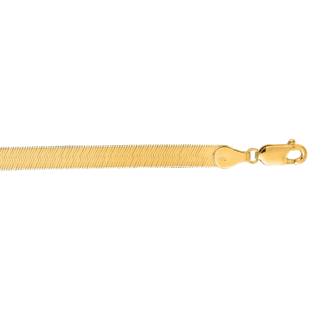 14K Gold 24"" 5mm Imperial Herringbone Chain