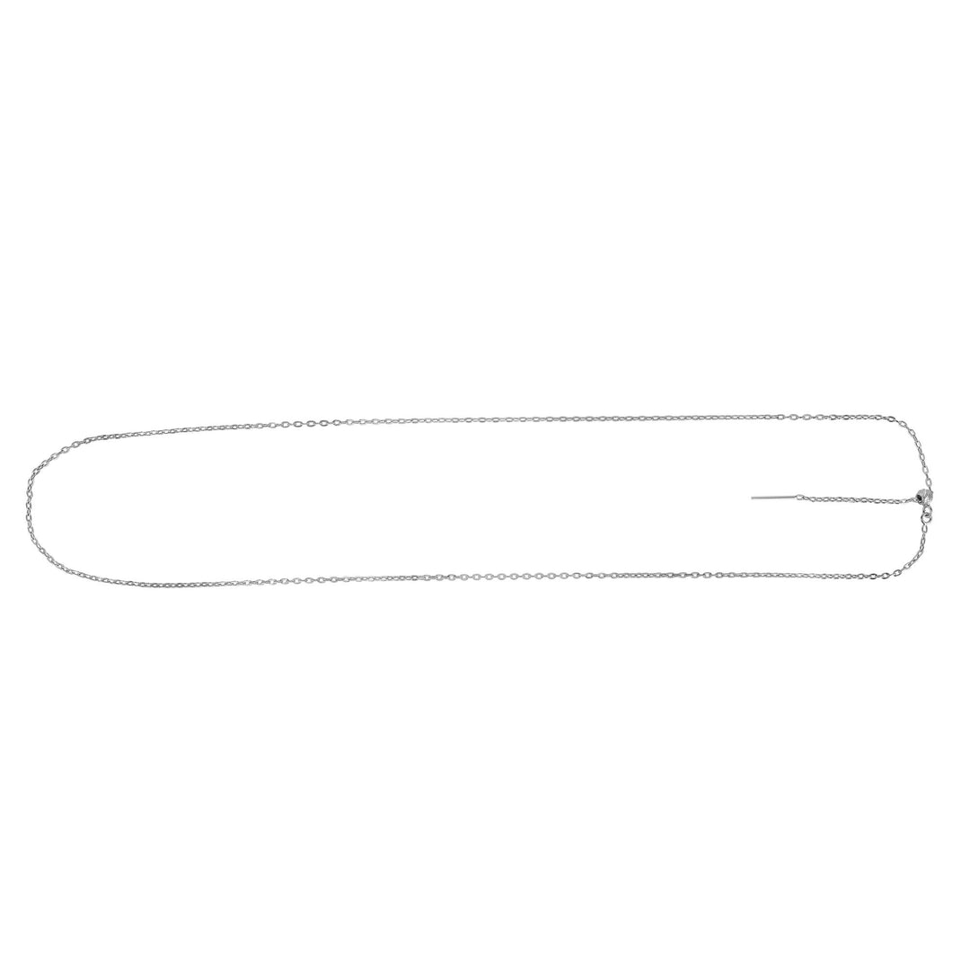 14K Gold 1.7mm Endless Adjustable Flat Cable Chain