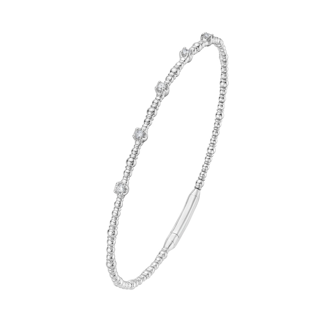 14K .15ct Diamond Beaded Bracelet