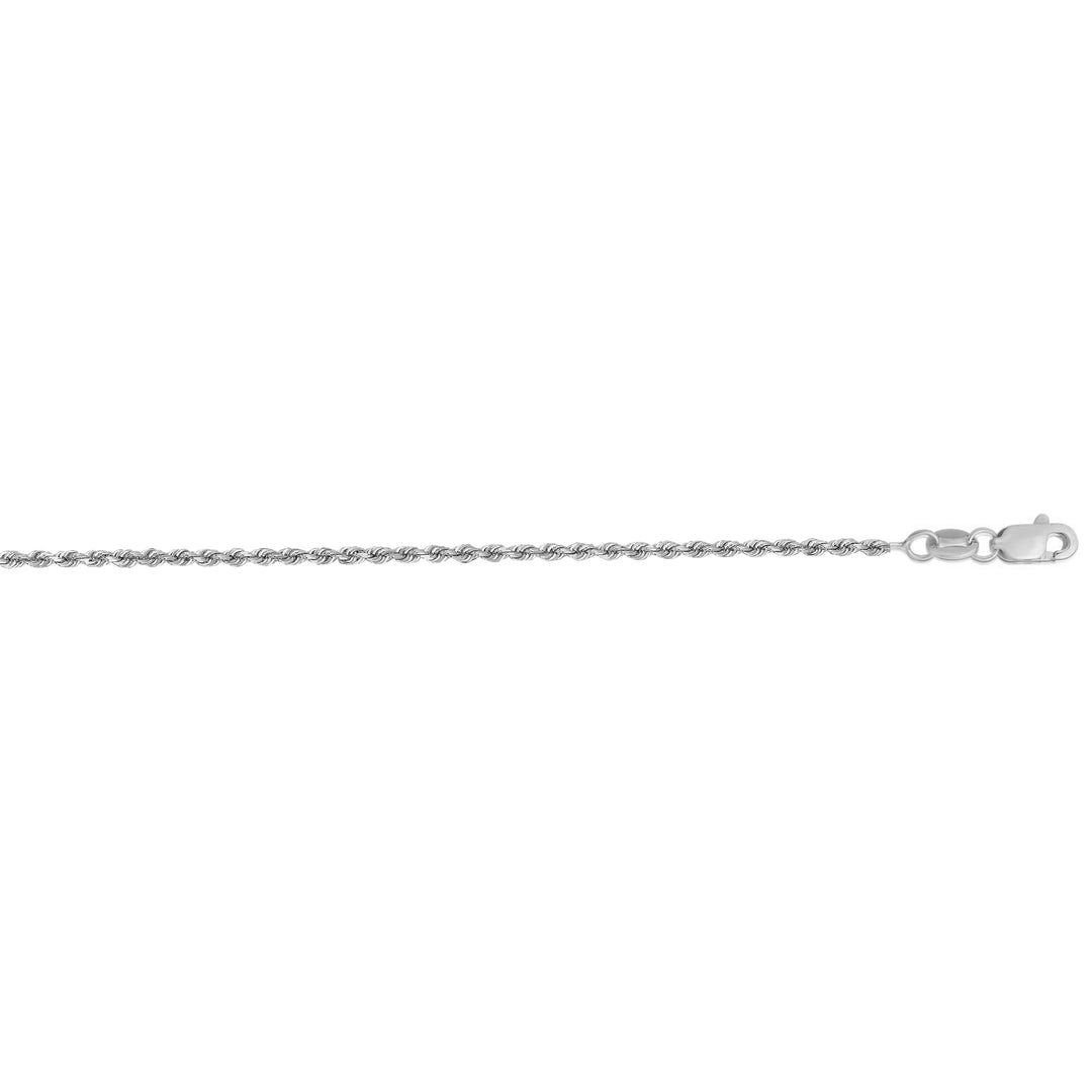 14K Gold 24"" 1.4mm Diamond Cut Royal Rope Chain